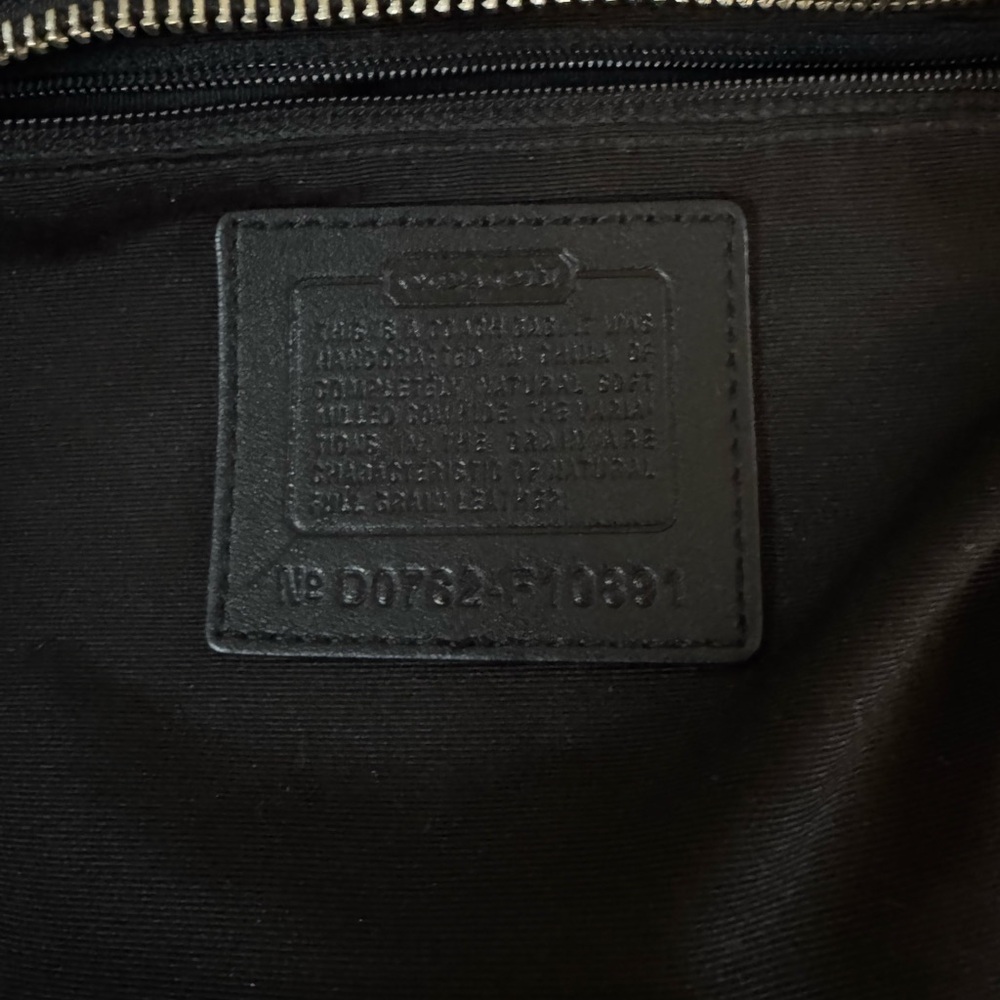 NWOT - Coach Black Leather Shoulder Bag - Picture 5 of 8